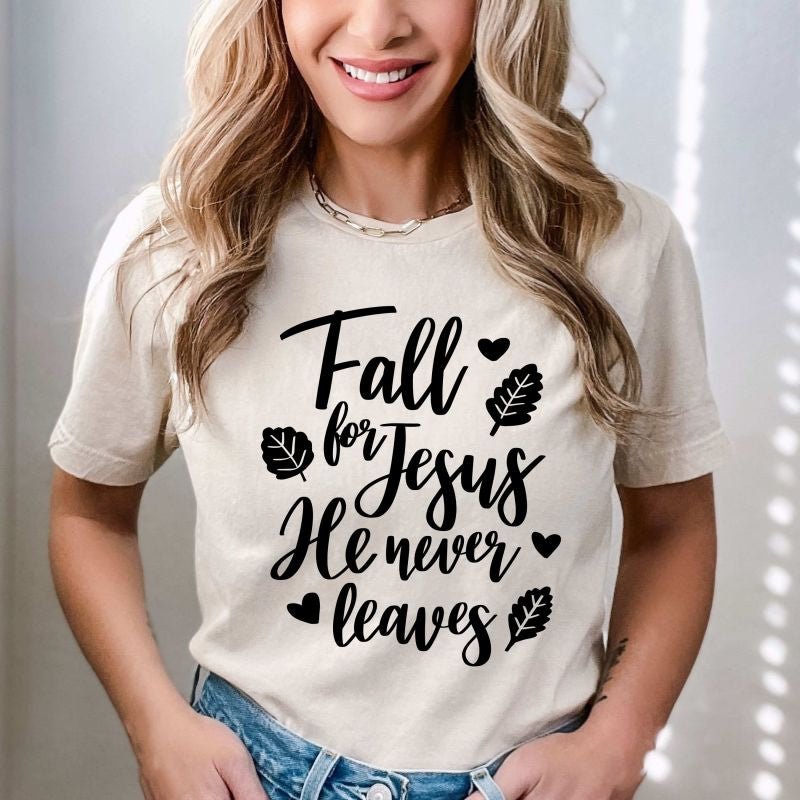 Fall For Jesus DTF T-SHIRT PRINT