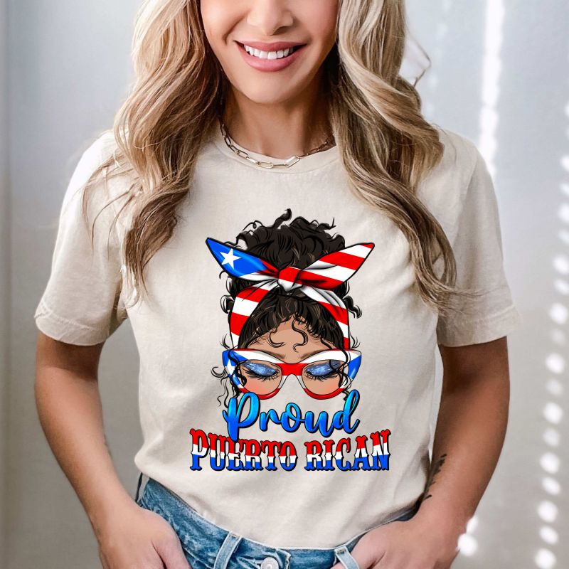 Proud Puerto Rican DTF T-SHIRT PRINT