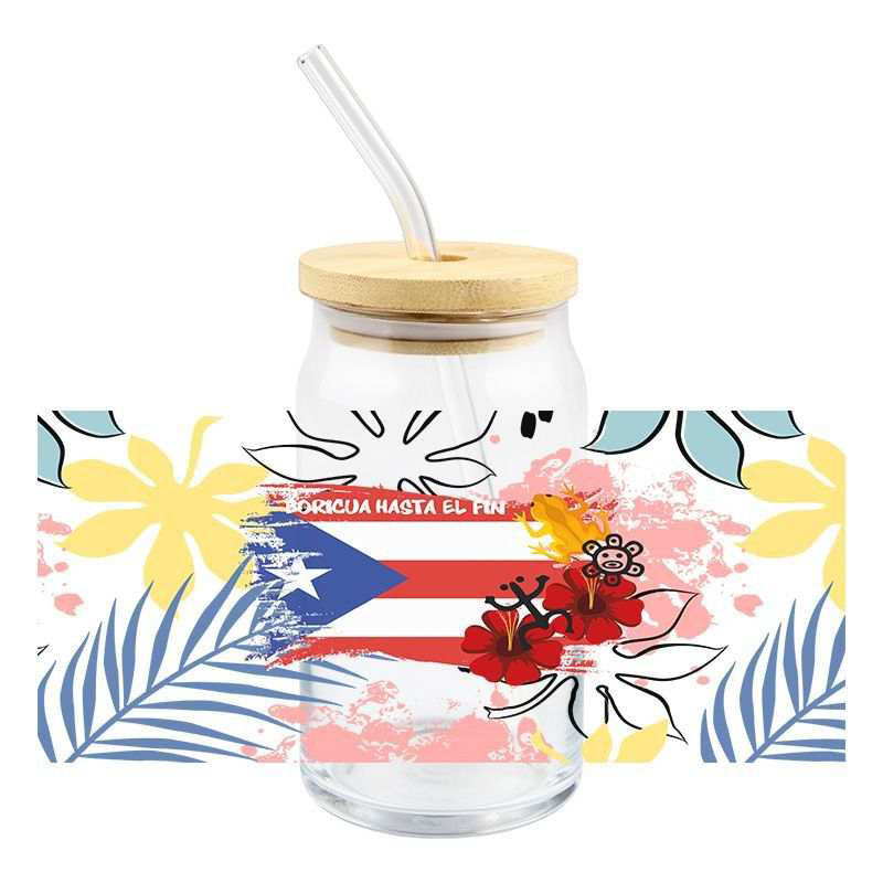 Puerto Rico: Boricua Hasta El Fin UV DTF WRAP (K214)