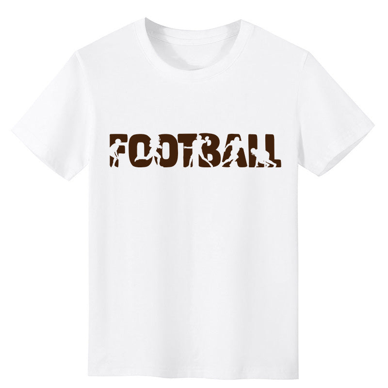 Football Silhouette DTF T-Shirt Print (Brown colored)