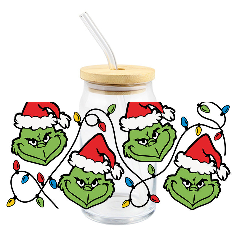 Grinch Christmas Lights UV DTF WRAP (K200)