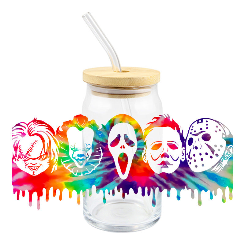 Halloween Horror Rainbow Drip UV DTF WRAP (K228)