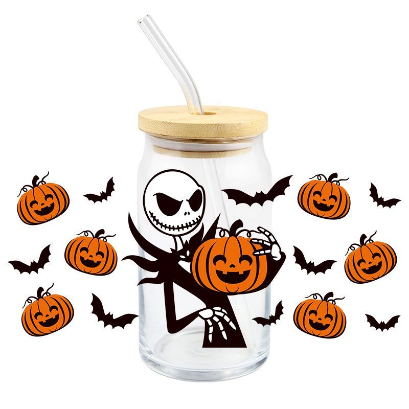 Skeleton Pumpkin UV DTF WRAP (K69)