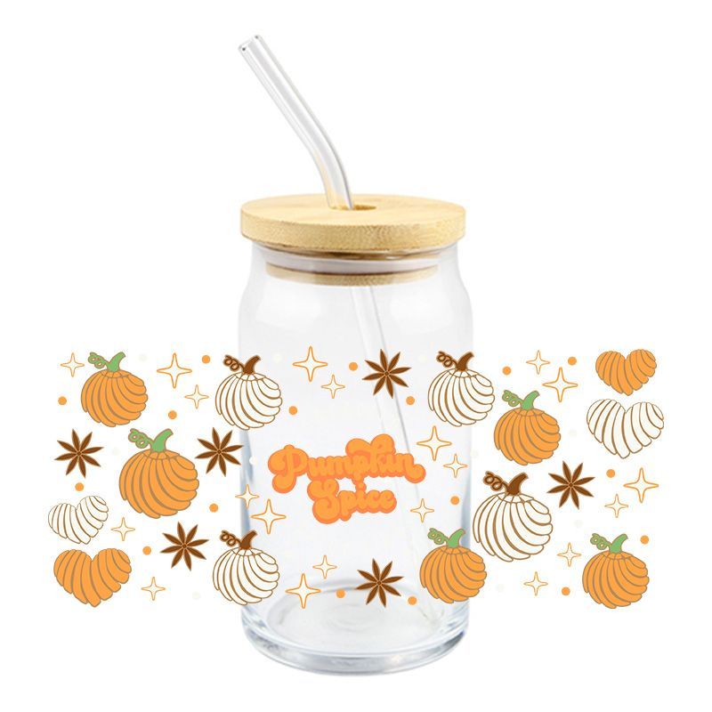 Pumpkin Spice Concha UV DTF WRAP (K273)