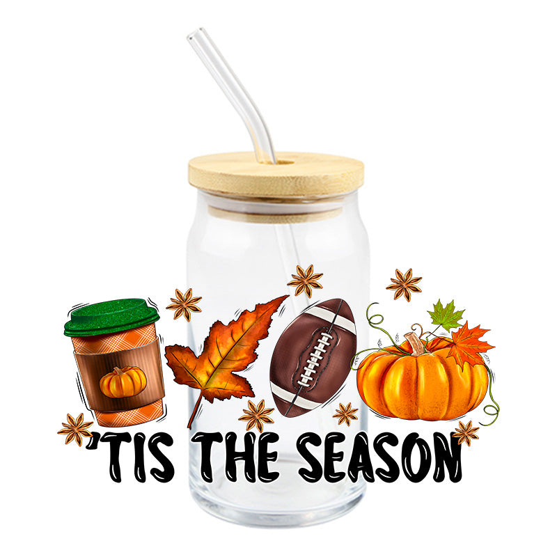 Tis' The Season Football UV DTF WRAP (K292)