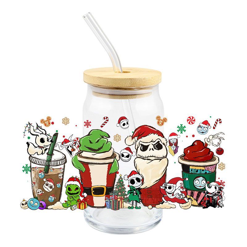 Skeleton Christmas Coffee UV DTF WRAP (K100)