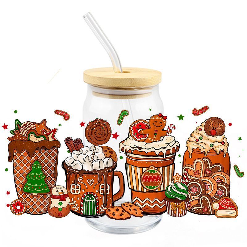 Ginger Bread Coffee UV DTF WRAP (K308)