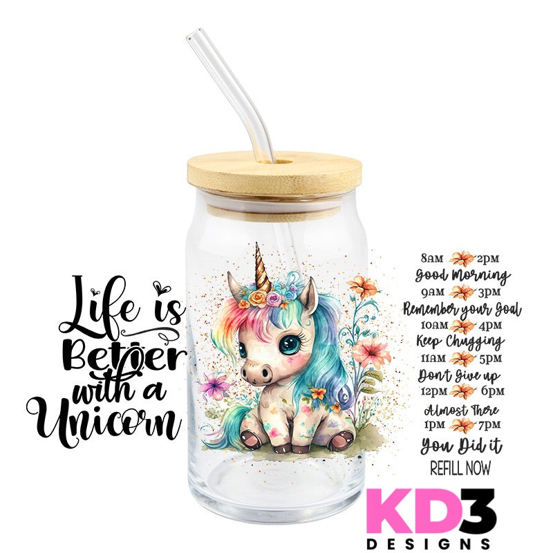 Unicorn: Life is Better UV DTF WRAP (K143)