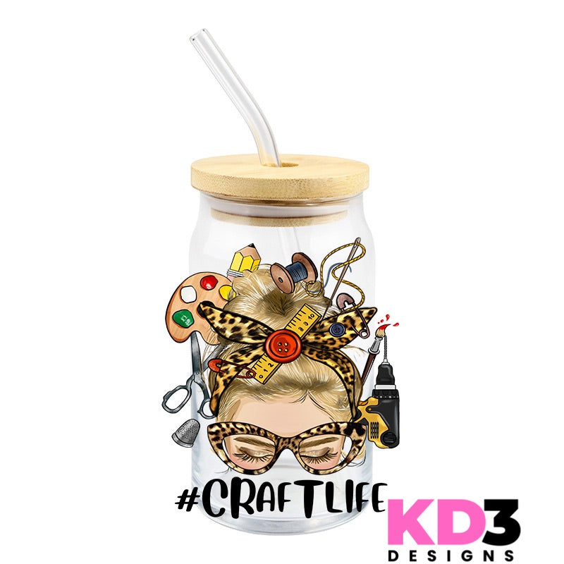 Blonde Craft Life UV DTF DECAL (D9)