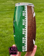 Cargar imagen en el visor de la galería, Custom Football Mom Glitter Tumbler Set
