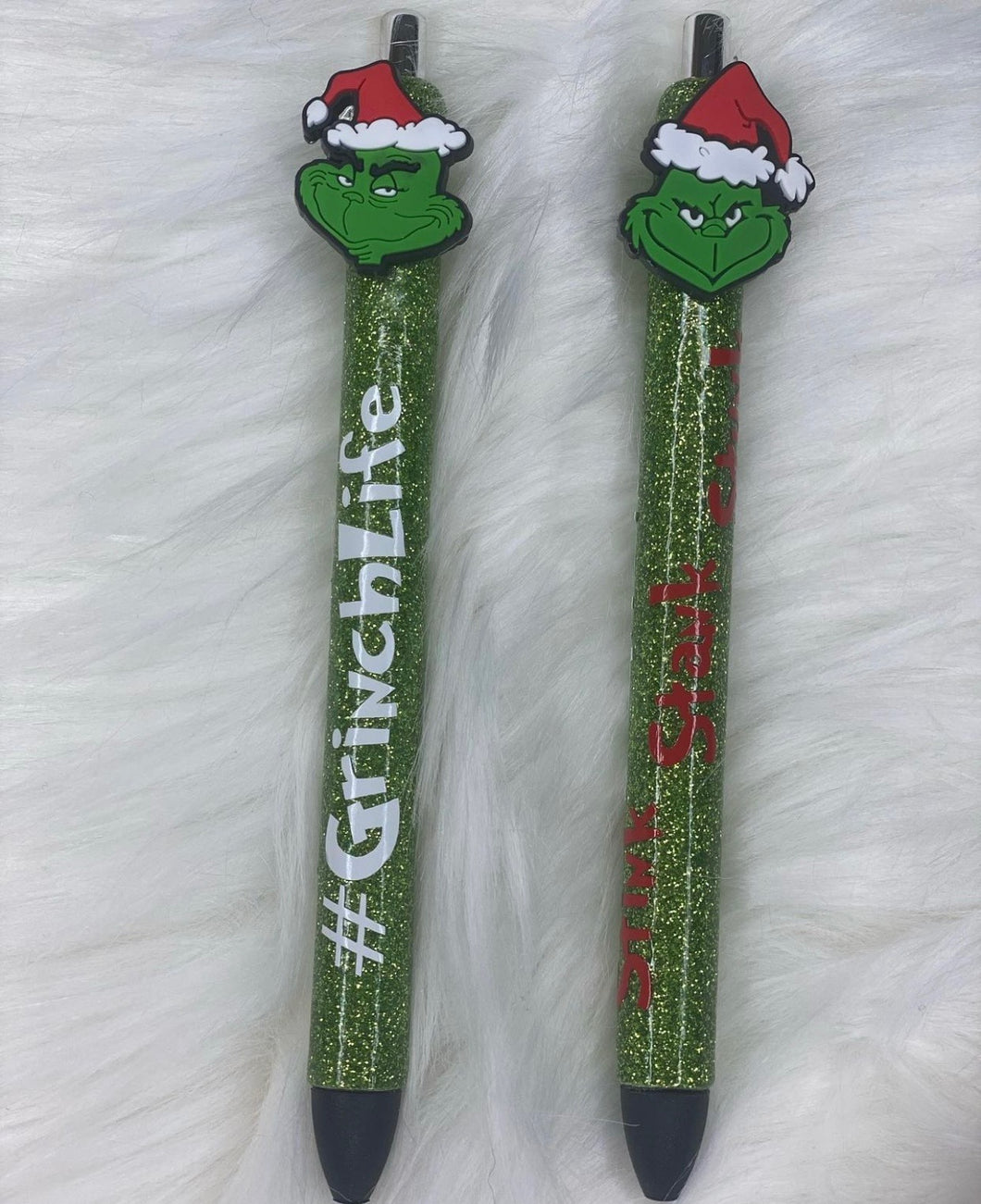 Personalized Grinch Glitter Pens