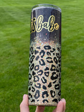 Load image into Gallery viewer, Leopard Print Boss Babe Glitter Tumbler
