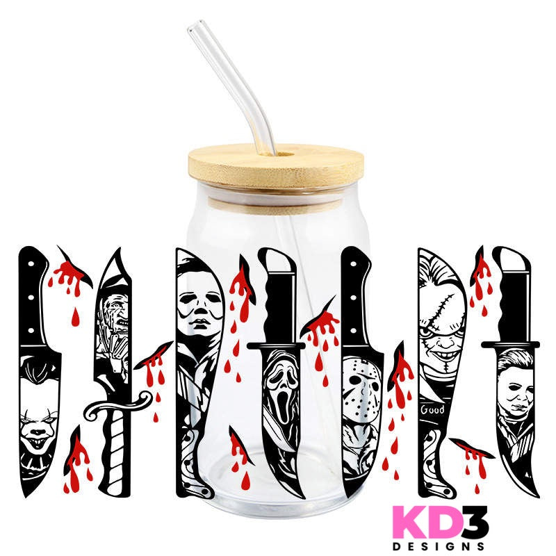 Halloween Movies UV DTF WRAP (K38)