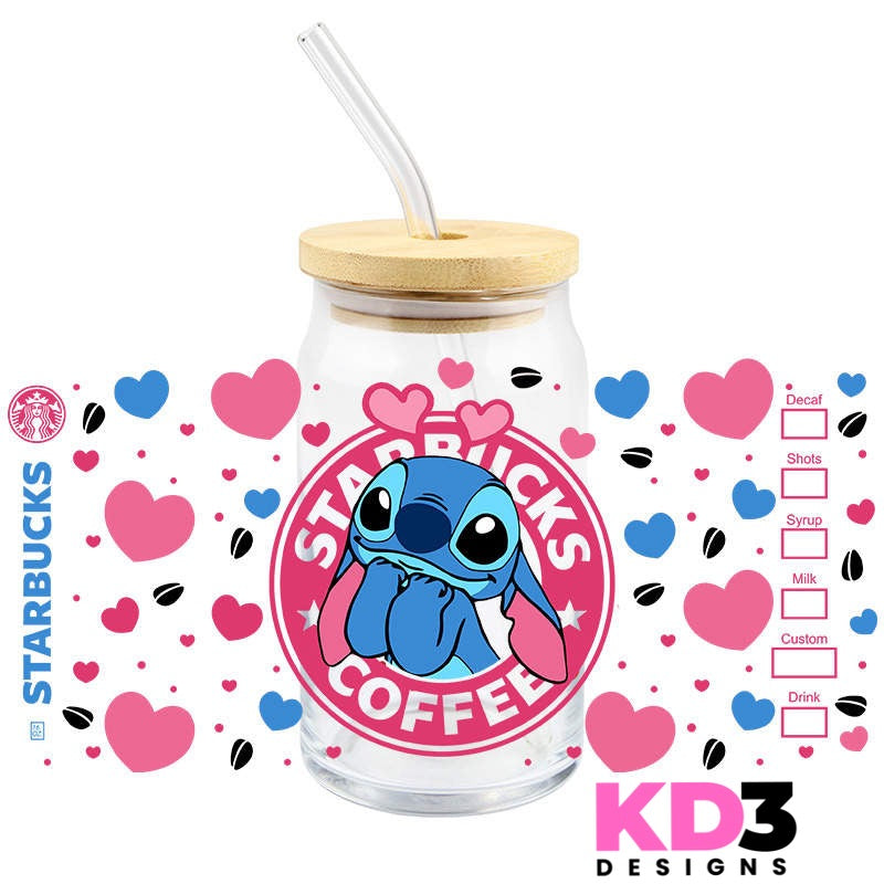 Blue Alien: Coffee Inspired UV DTF WRAP (K16)